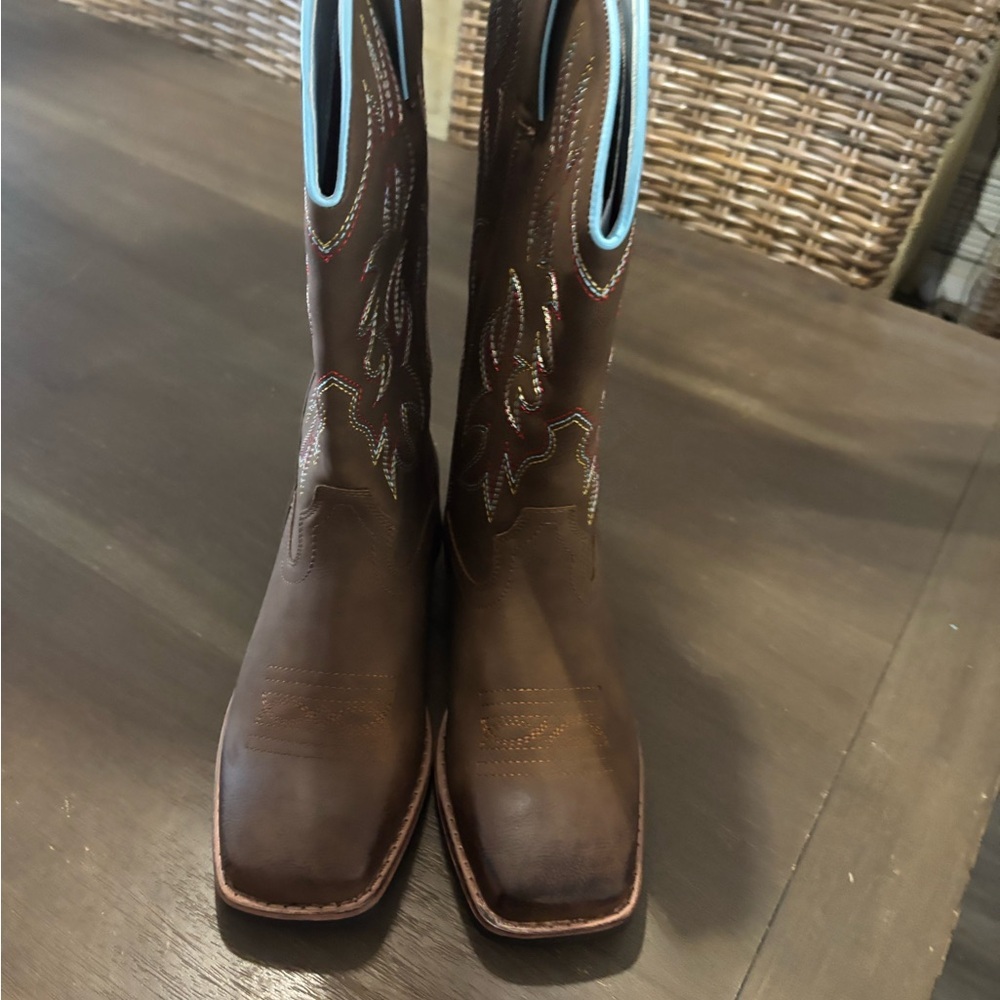 SheSole Woman’s Western Cowboy Boots Wide Calf Sz  39= sz 8.5 New